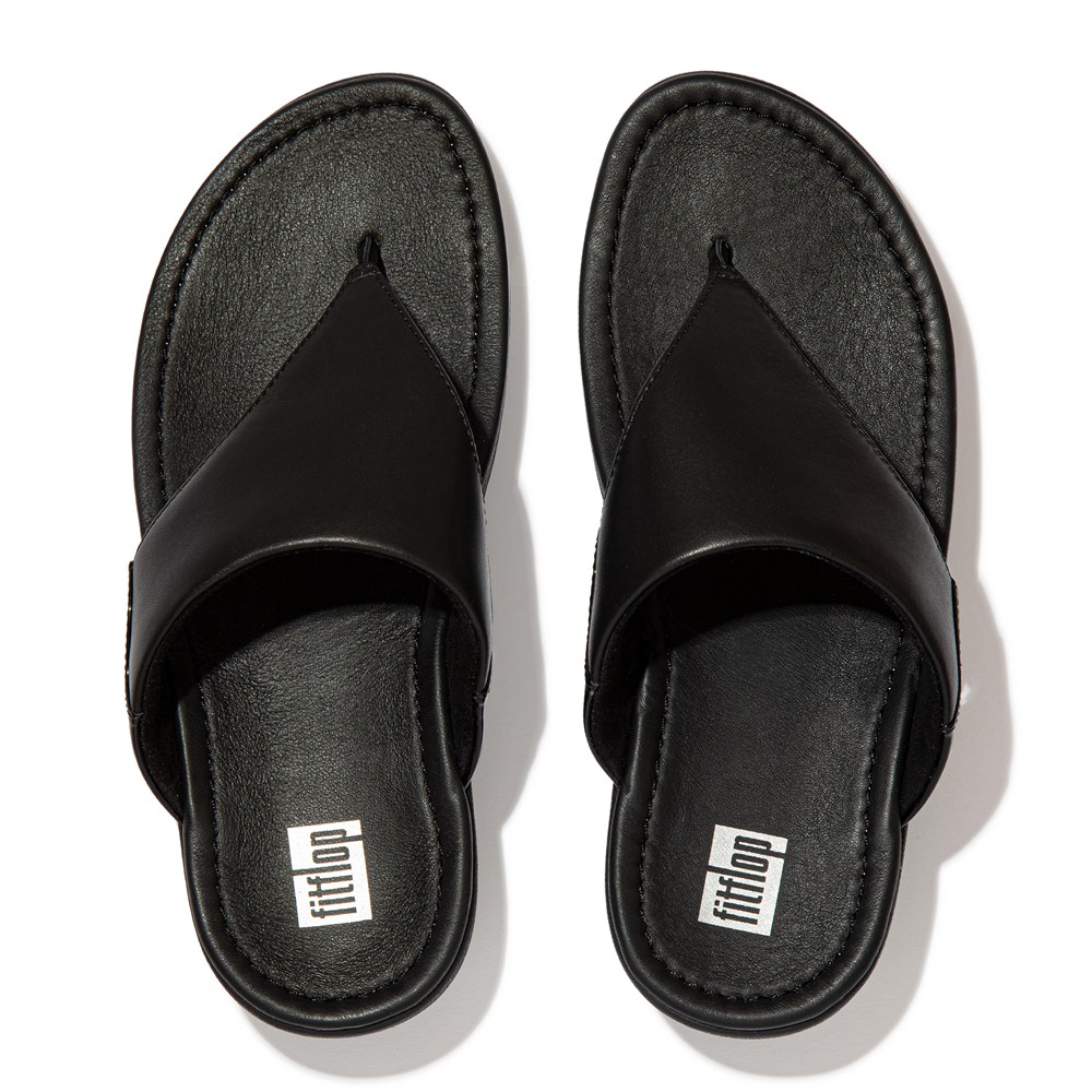 Fitflop Womens Sandals - Myla Toe Thongs - Black - 706-QSVTDA